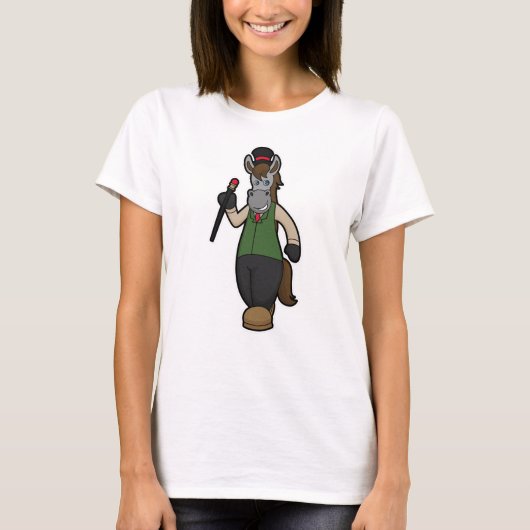Paarden met Pet en riet T-shirt (Voorkant)