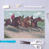 Paarden met raceverf ontkoppelen tissuepapier (Craft)