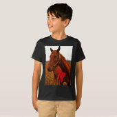 Paarden met rode poot t-shirt (Voorkant volledig)