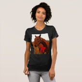 Paarden met rode poot t-shirt (Voorkant volledig)