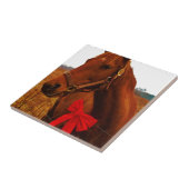 Paarden met rode poot tegeltje (Zijkant)