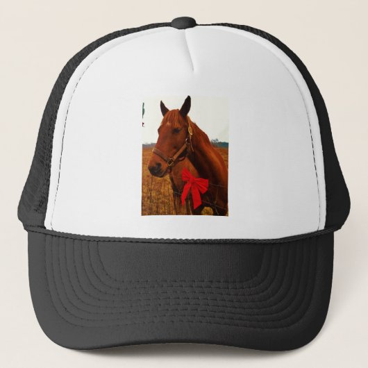 Paarden met rode poot trucker pet (Voorkant)