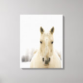 Paarden met sneeuw op kop canvas afdruk (Voorkant)