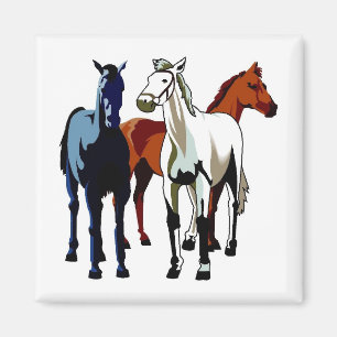 paarden met vaste loop magneet