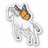 Paarden met vlinder sticker (Voorkant)