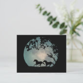 Paarden met volle maan Briefkaart (Staand voorkant)