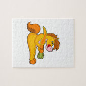 Paarden met wortel legpuzzel (Horizontaal)