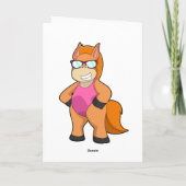 Paarden met zonnebril kaart (Achterkant)