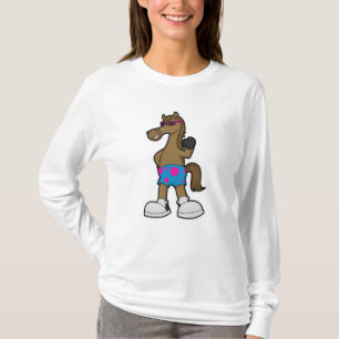 Paarden met zonnebril t-shirt