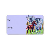 Paarden Moeder Baby Gift Labels (Voorkant)