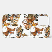 Paarden naadloos lopen. Amerikaanse cowboy. Case-Mate iPhone Case (Achterkant (horizontaal))