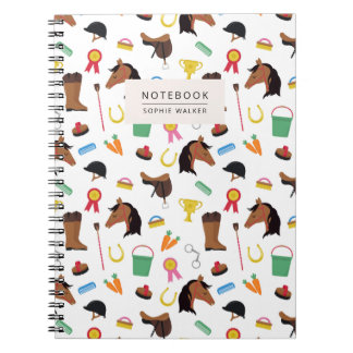 Paarden Notebook met Equestrisch Patroon Notitieboek