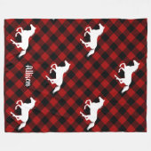 Paarden op Buffalo Pset Custom Fleece Deken (Voorkant (Horizontaal))