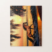 Paarden op het strand legpuzzel (Verticaal)