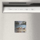 Paarden op het strand Magnet Magneet (Insitu (Vaatwasser))