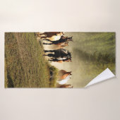 paarden op Montana ranch Badhanddoek (Badhanddoek)