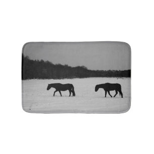 Paarden op sneeuw BMM Badmat