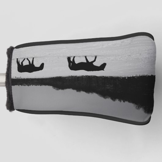 Paarden op sneeuw PCN Golf Head-Hoesje Golfheadcover (Voorkant)