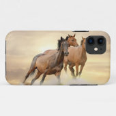 Paarden op zonsondergang Case-Mate iPhone case (Achterkant (horizontaal))