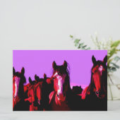 Paarden - paarden briefpapier (Staand voorkant)