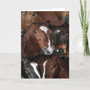 Paarden, Paarden die, Paarden Cad begroeten Kaart