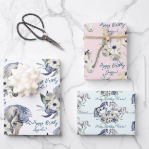 Paarden paardenliefhebbers gepersonaliseerd inpakpapier vel