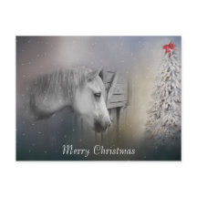 Paarden: Paardenliefhebbers Snowy Winter Christmas