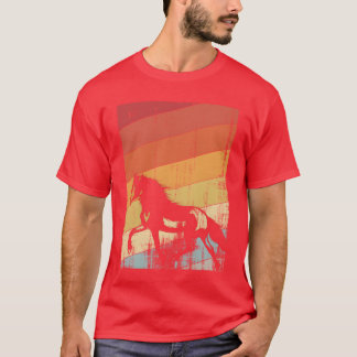 paarden paardrijder vintage t-shirt