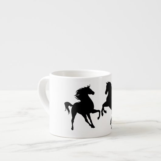 Paarden paarse Espresso Cup Kop (Voorkant links)