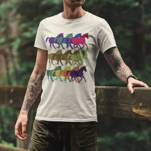 Paarden patroon, boerderijdieren t-shirt