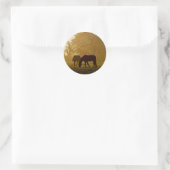 Paarden Pop Art Ronde Sticker (Tas)