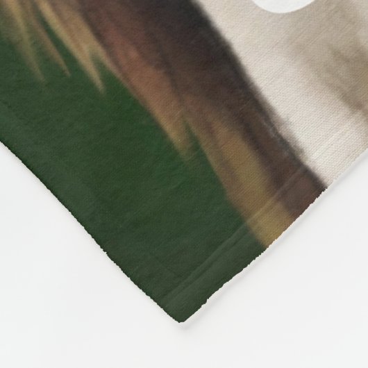 Paarden Portret schilderen Kunst op maat Fleece Deken (Hoek)