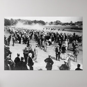 Paarden Racen foto's in Saratoga Poster