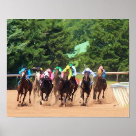 Paarden Racing Pack Schilderen Poster (Voorkant)