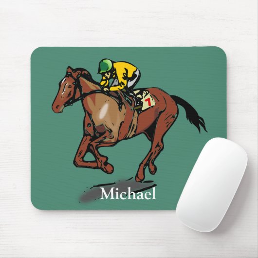 Paarden Racing Personalized Muismat (Met muis)