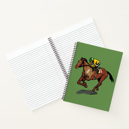 Paarden Racing Spiral notebook Notitieboek (Binnen)