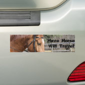 Paarden reizen bumpersticker (Op auto)