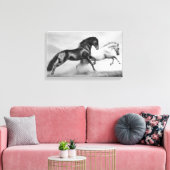 Paarden rennen canvas afdruk (Insitu (Woonkamer))