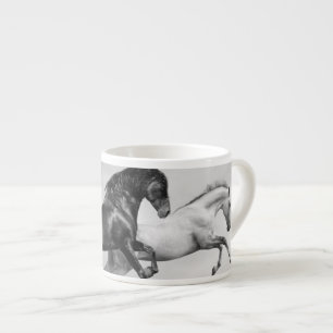Paarden rennen espresso kop