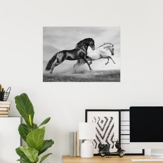 Paarden rennen poster (Thuiskantoor)