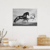Paarden rennen poster (Keuken)