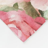 Paarden  Rozen Bloemen Fleece Deken (Hoek)