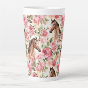 Paarden Rozen Bloemen Latte Mok