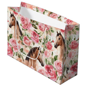 Paarden Rozen Bloemen Verjaardag Groot Cadeauzakje