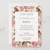 Paarden Rozen Bloemen Verjaardag Kaart (Voorkant)