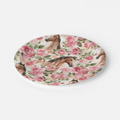 Paarden Rozen Bloemen Verjaardag Papieren Bordje (Gekanteld)