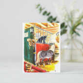 paarden ruitersport briefkaart (Staand voorkant)