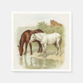  paarden schattig elk doel-feestluiers servet (Voorkant)