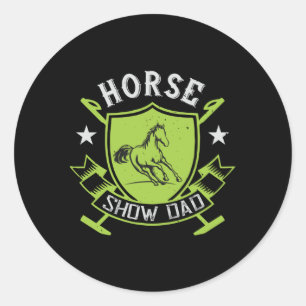 Paarden - Show van paarden Ronde Sticker