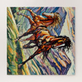 Paarden spelen 600 stuk puzzel (Horizontaal)